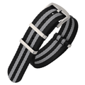 007 Inspired Watch Strap Black & Gray - Hands On Time