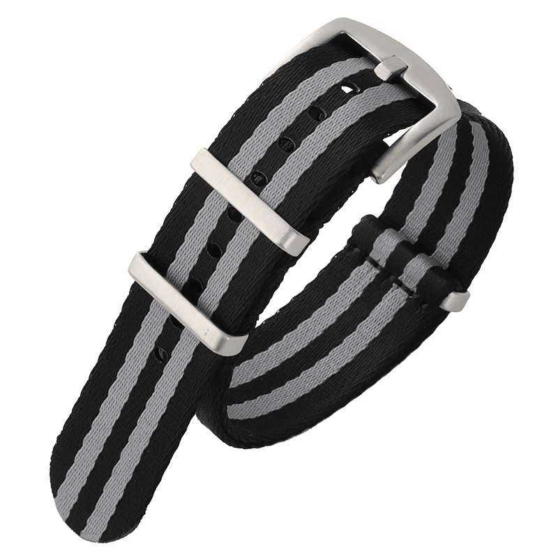 007 Inspired Watch Strap Black & Gray - Hands On Time