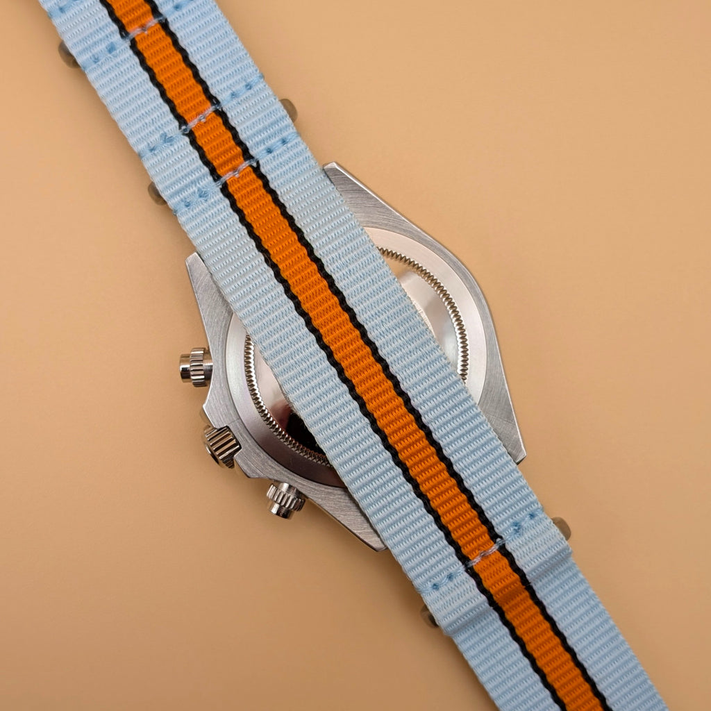 Gulf Racing Inspired Chronograph Iconic Motorsport Style on Your Wrist