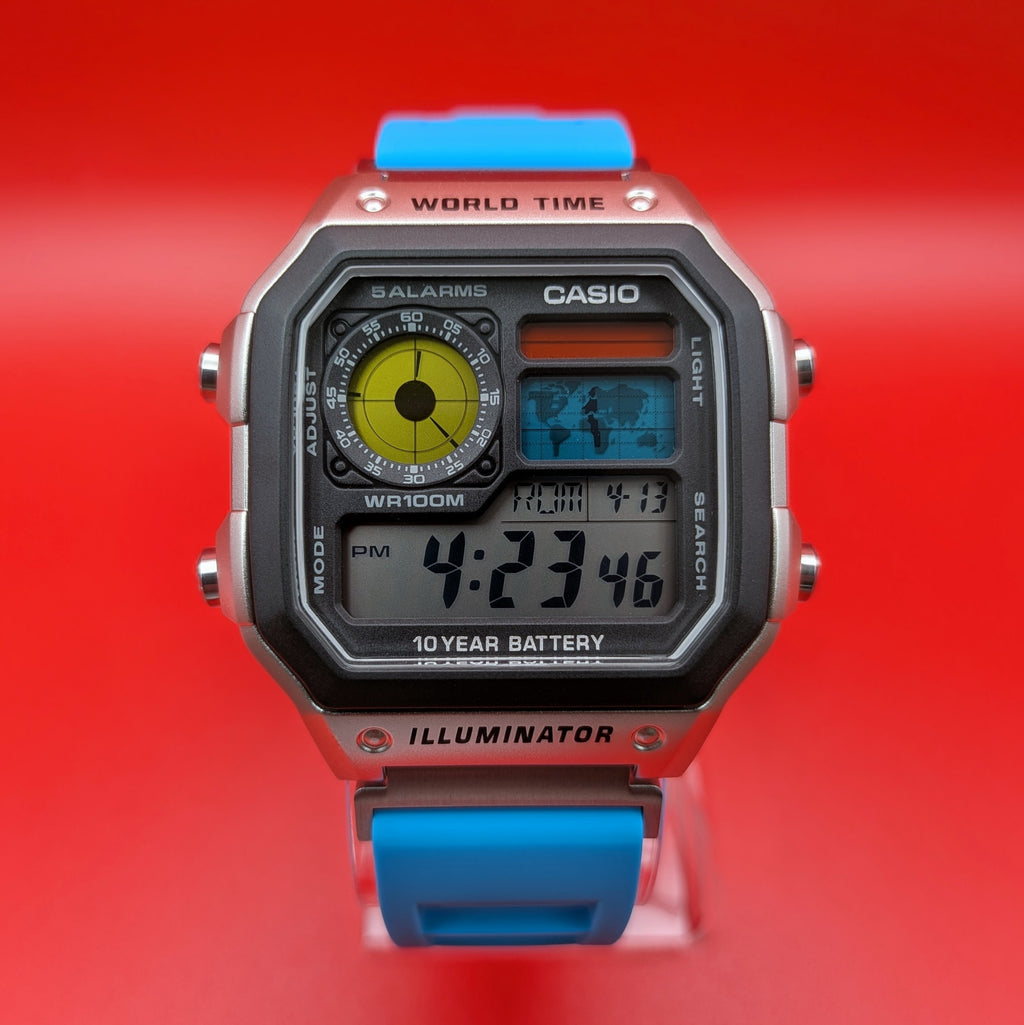 Casio AE-1200 Mod Multicolor Blue Strap