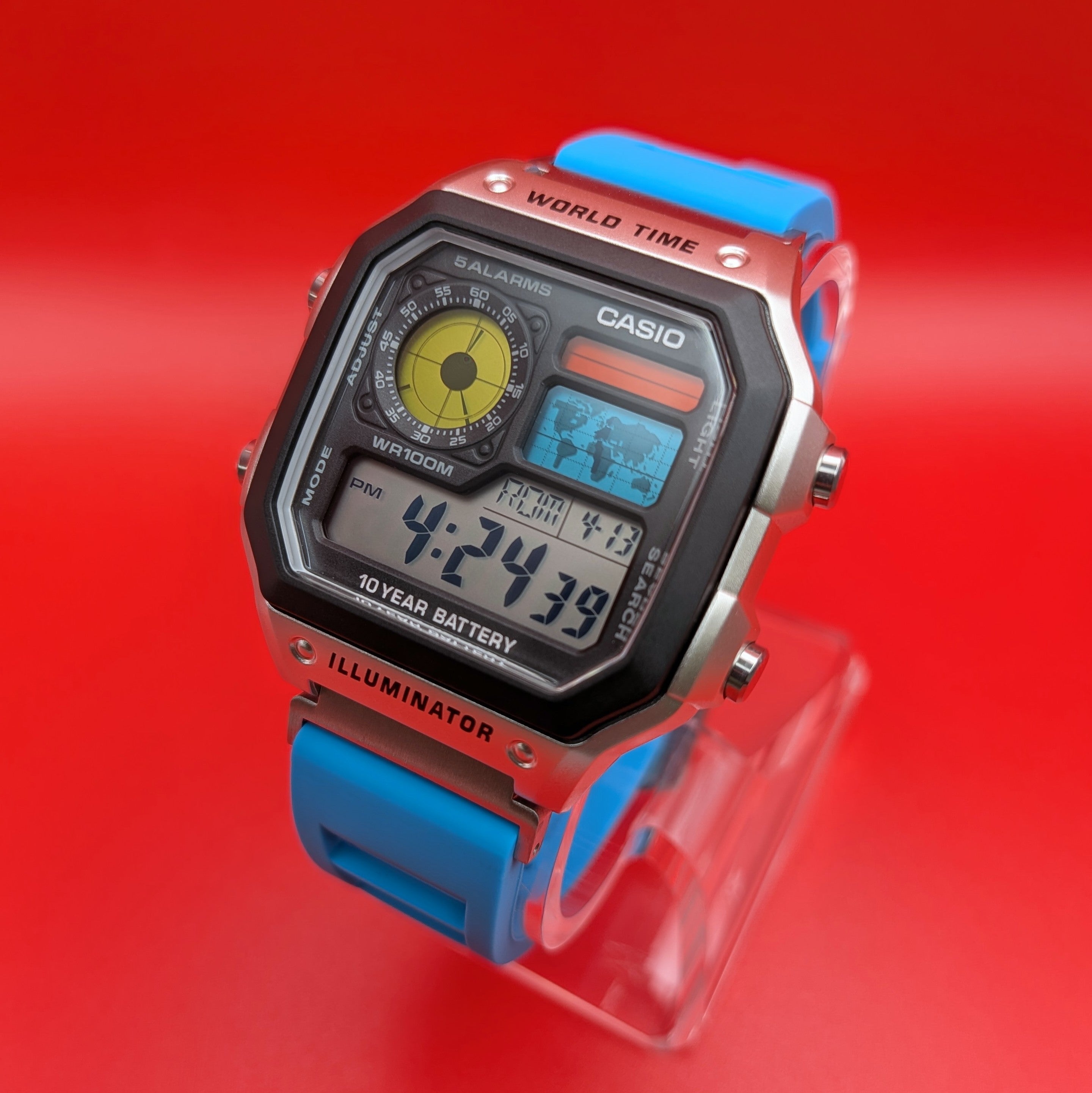 Casio AE-1200 Mod Multicolor Blue Strap