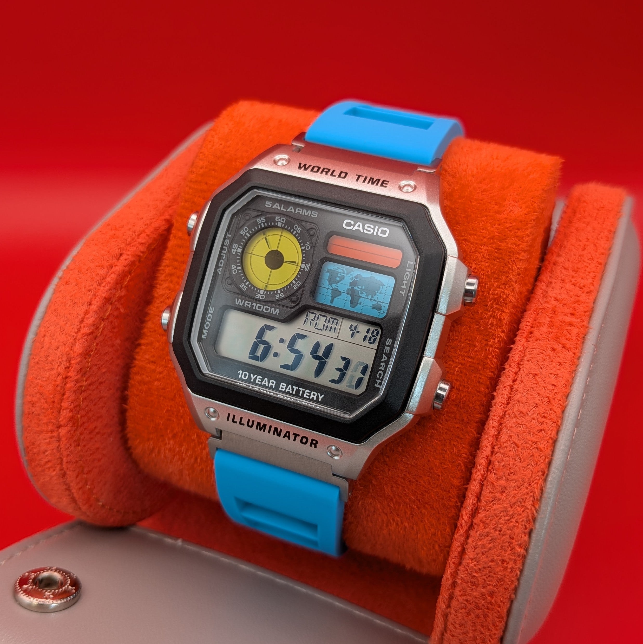 Casio AE-1200 Mod Multicolor Blue Strap