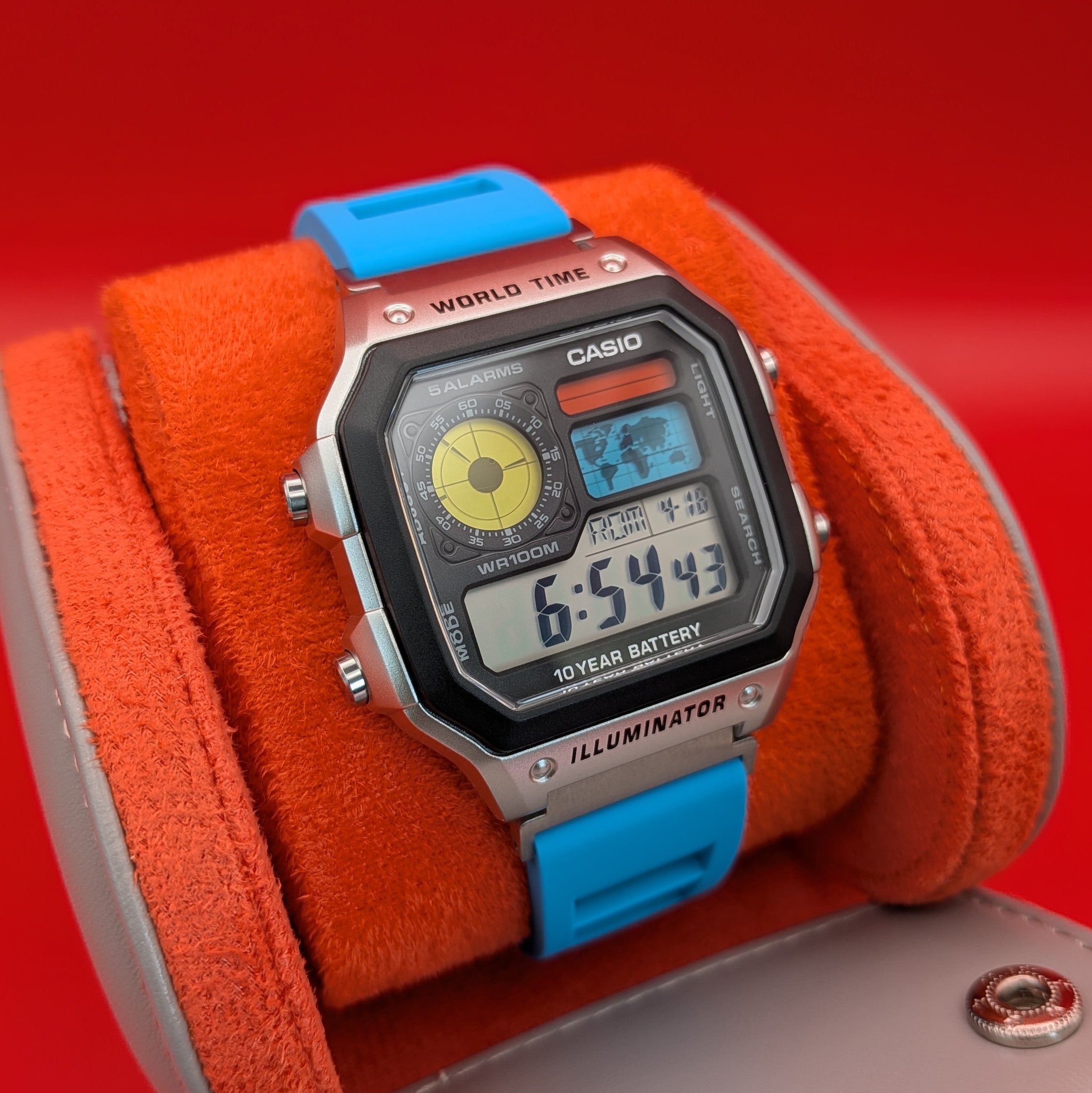 Casio AE-1200 Mod Multicolor Blue Strap