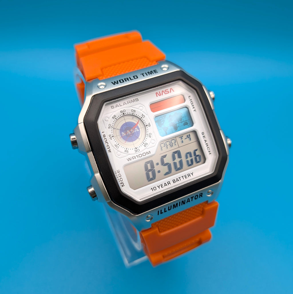 Casio AE-1200 Mod NASA Inspired Orange Strap