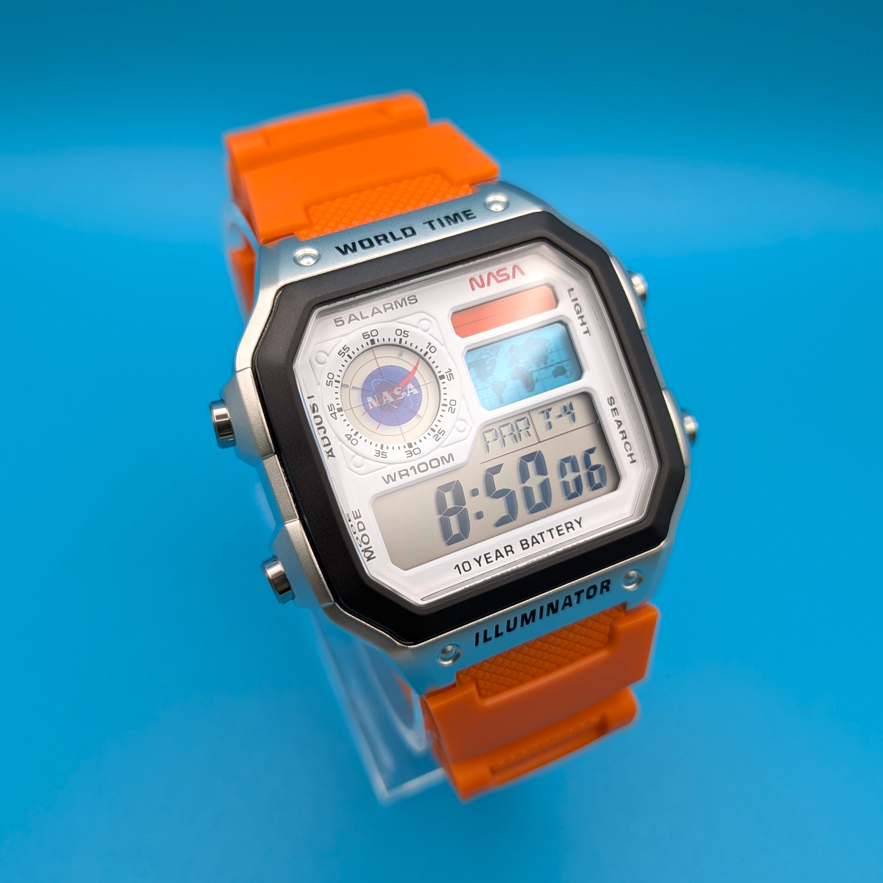 Casio AE-1200 Mod NASA Inspired Orange Strap