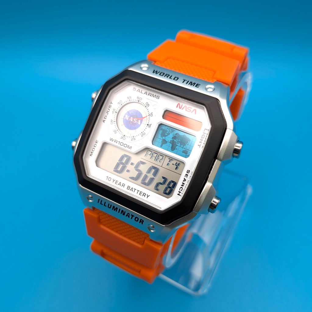 Casio AE-1200 Mod NASA Inspired Orange Strap