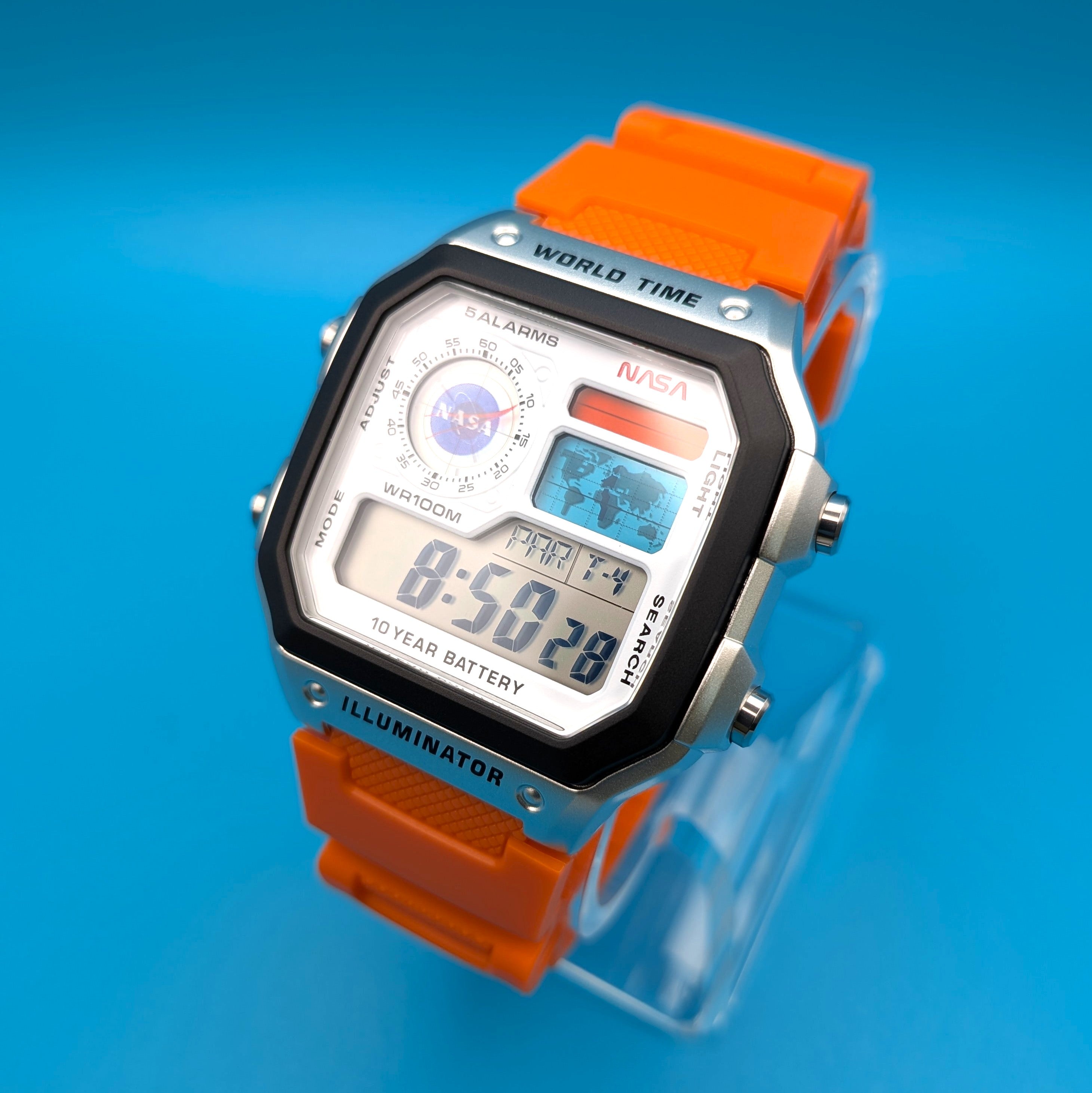 Casio AE-1200 Mod NASA Inspired Orange Strap