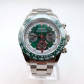 Classic Chronograph Green & White - Hands On Time