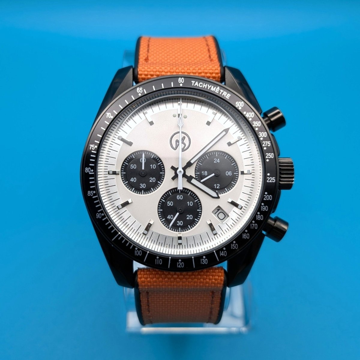 Hands On Time Speed Chronograph White & Black - Hands On Time
