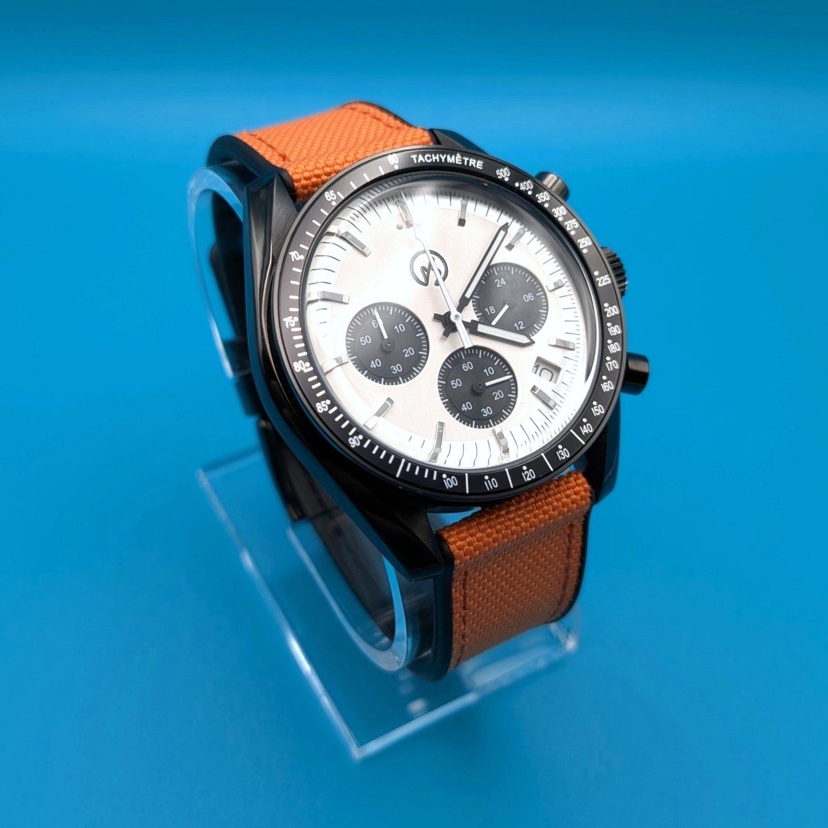 Hands On Time Speed Chronograph White & Black - Hands On Time