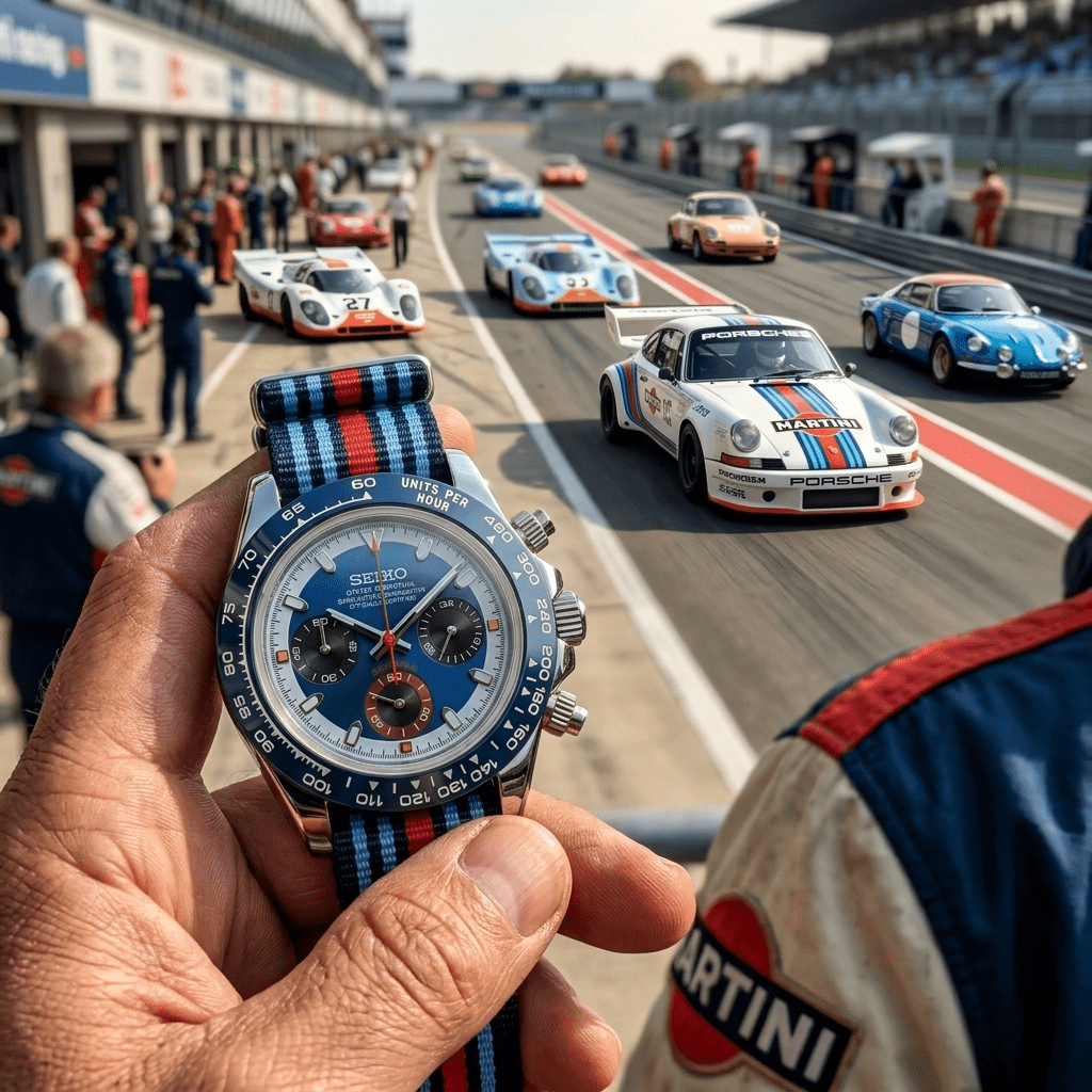 Martini Racing Inspired Chronograph - Hands On Time