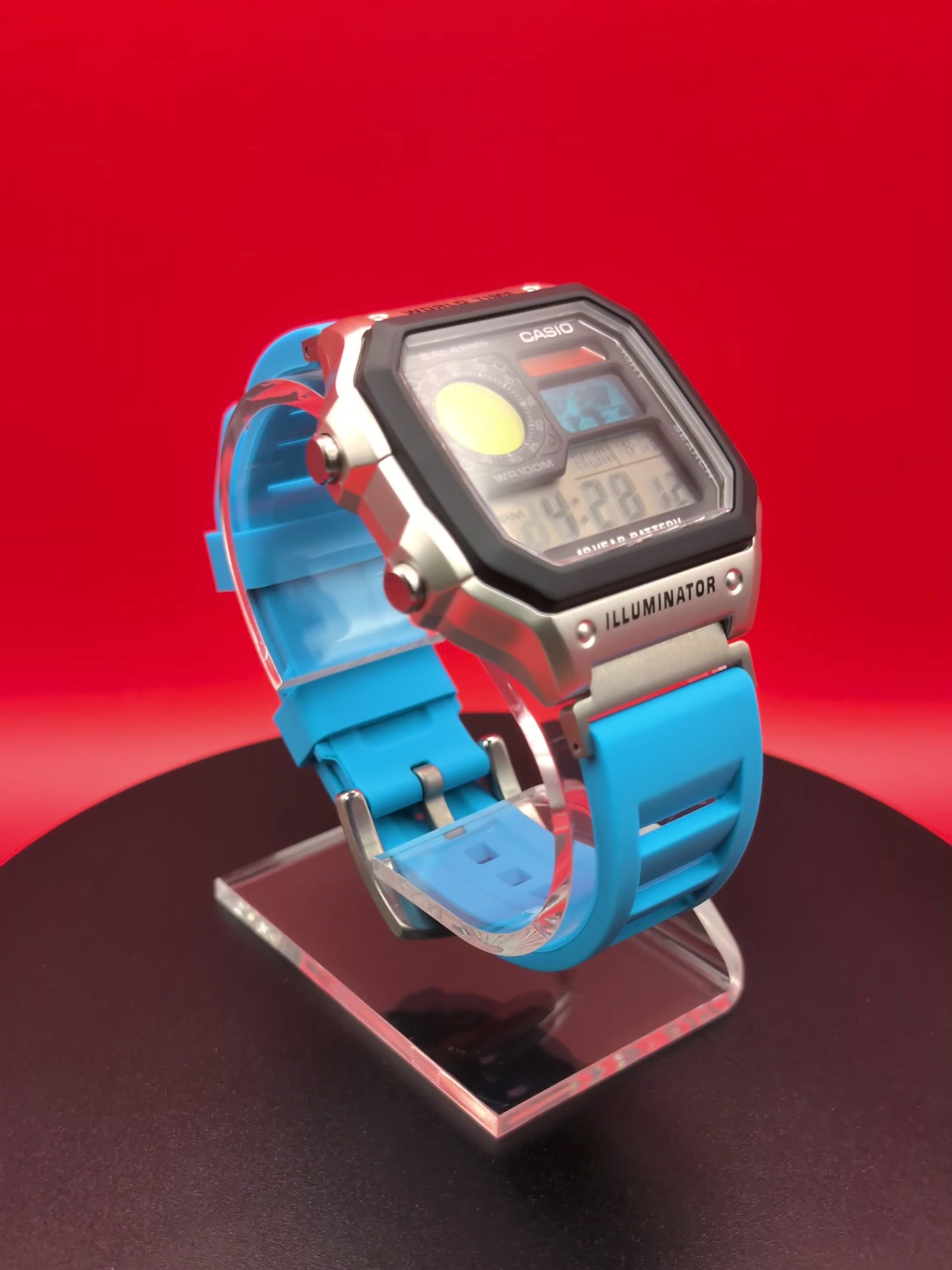 Casio AE-1200 Mod Multicolor Blue Strap