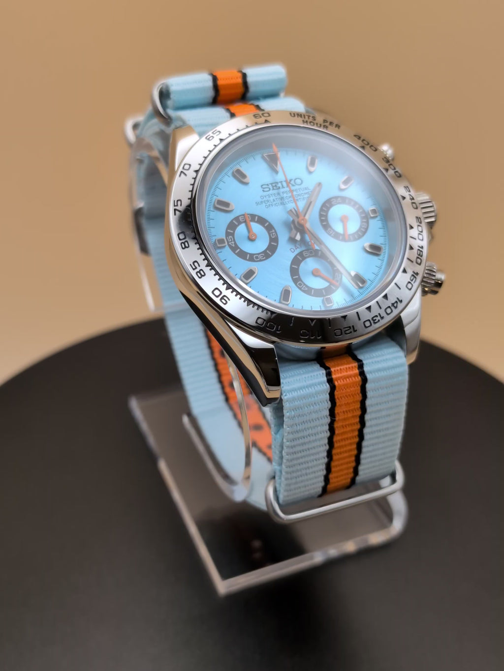 Gulf Racing Inspired Chronograph Iconic Motorsport Style on Your Wrist