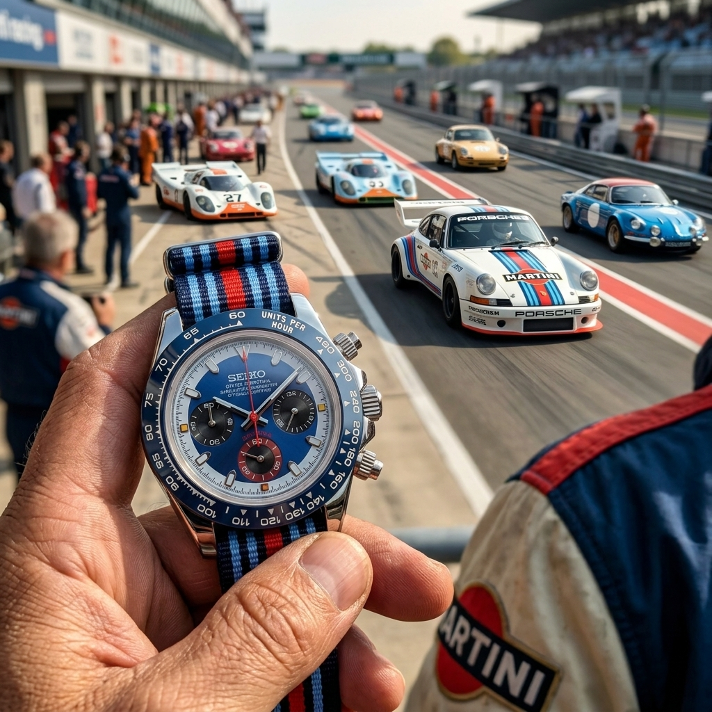 Martini Inspired Chronograph Precision Meets Timeless Motorsport
