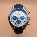 Speed Chronograph White & Blue - Hands On Time