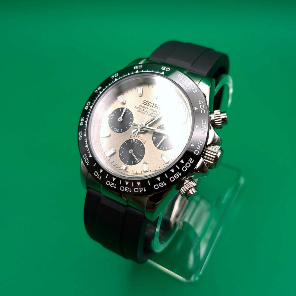 Sport Chronograph Ivory & Black - Hands On Time